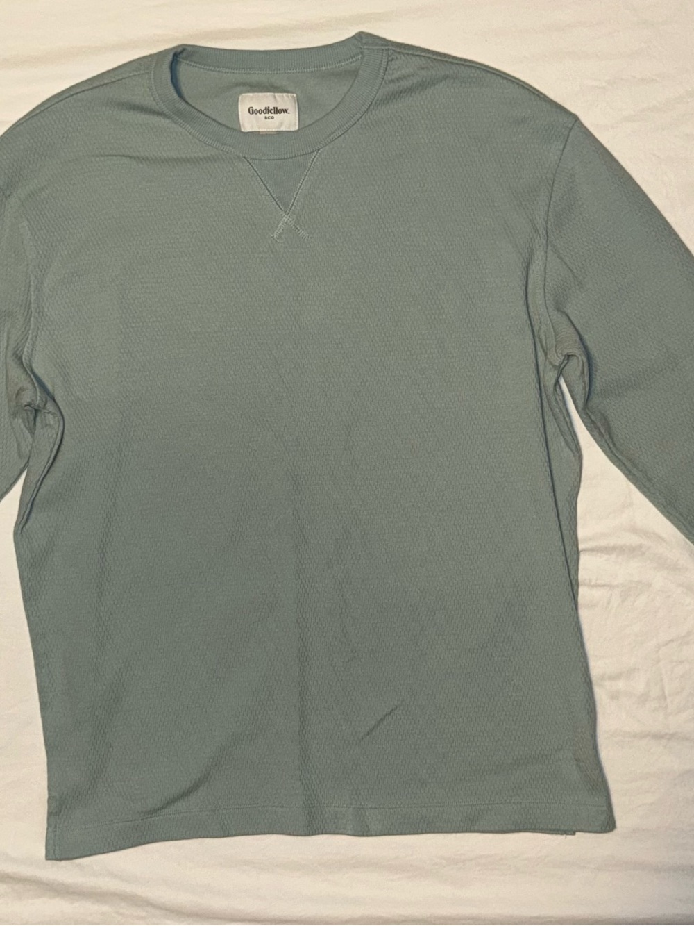 Goodfellow & Co Sage Green Crewneck Waffle Tee